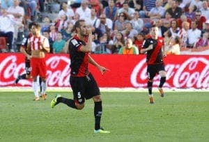 Gálvez celebrando e gol de la victoria de la temporada pasada.