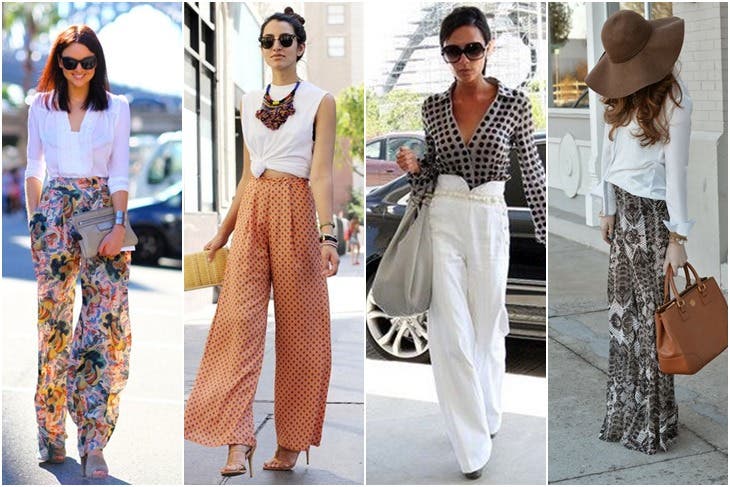 pantalon palazzo look