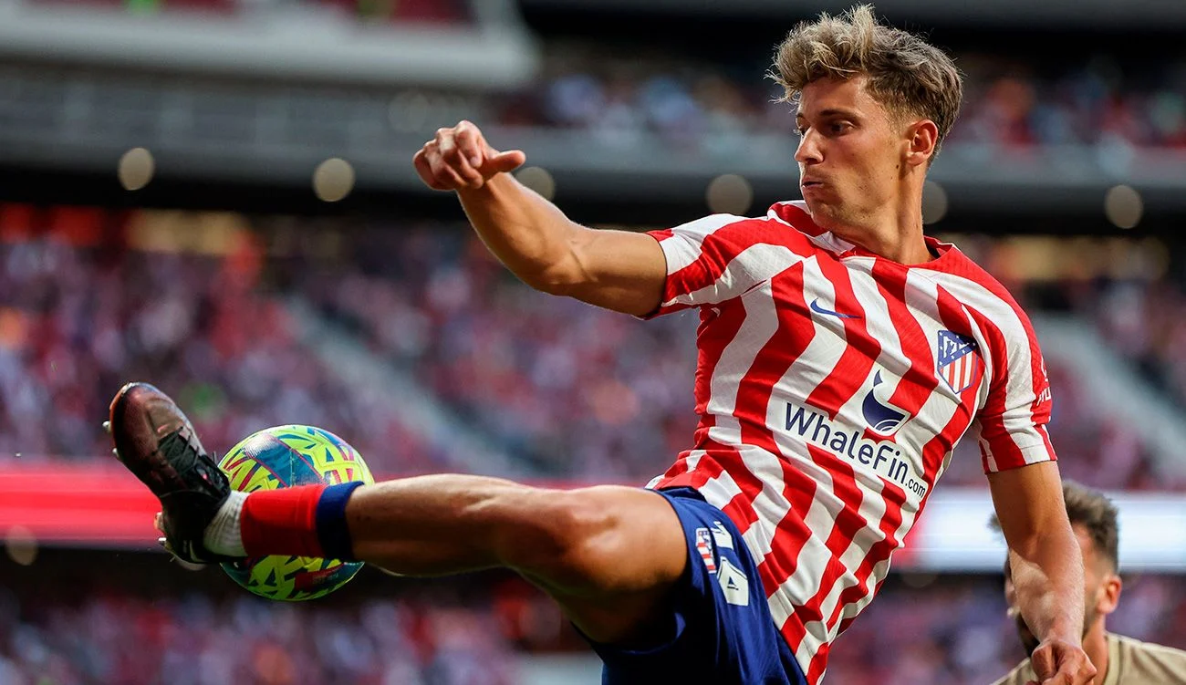 Marcos Llorente, en la rampa de salida del Atlético