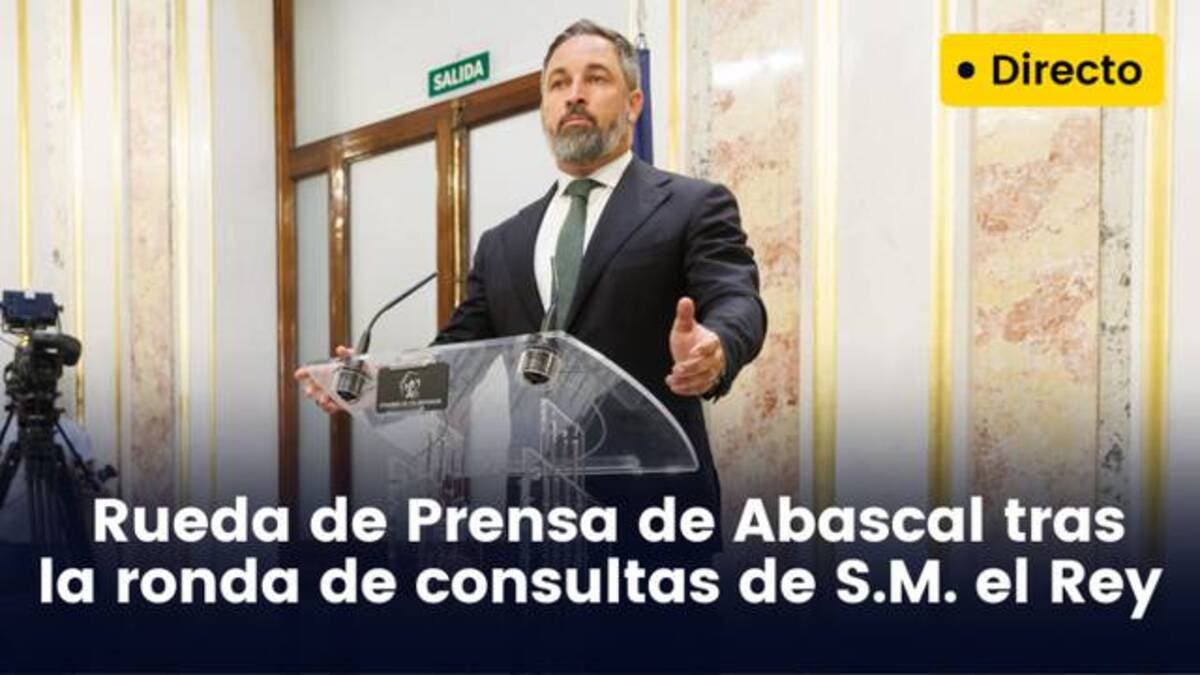 Abascal en conferencia de prensa tras encuentro con Felipe VI y Feijóo.