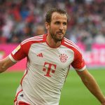 Harry Kane celebrando un gol con el Bayern Múnich, pretendido por el Barcelona y el Al Ittihad