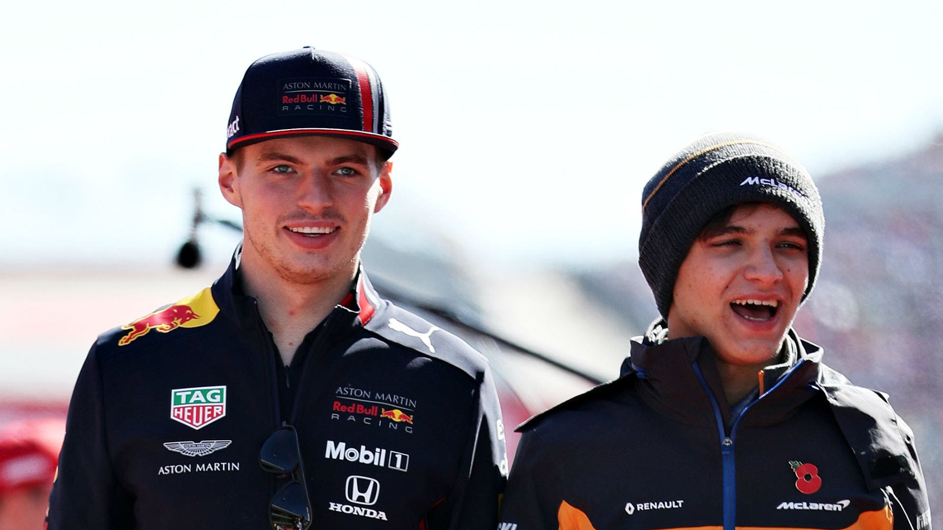 Verstappen y Norris en pista