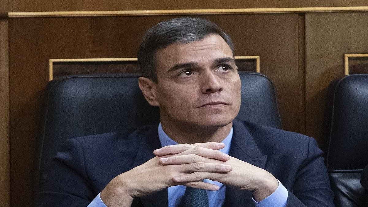 Pedro Sánchez en una imagen referencial relacionada con el tema de Cataluña.