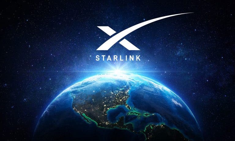 Logo de Starlink, proyecto de internet satelital de Elon Musk.