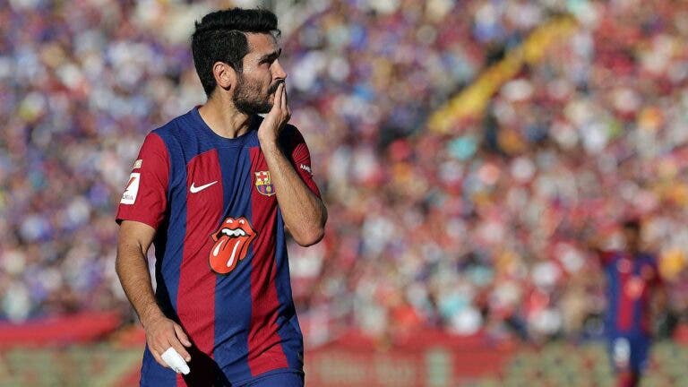 Gundogan en el partido del Barcelona ante el Madrid