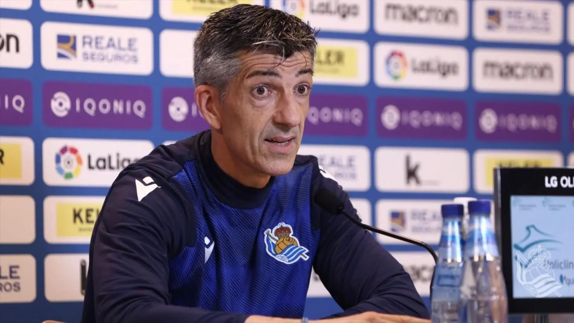 Imanol Alguacil muy preocupado por los nueves de la Real Sociedad