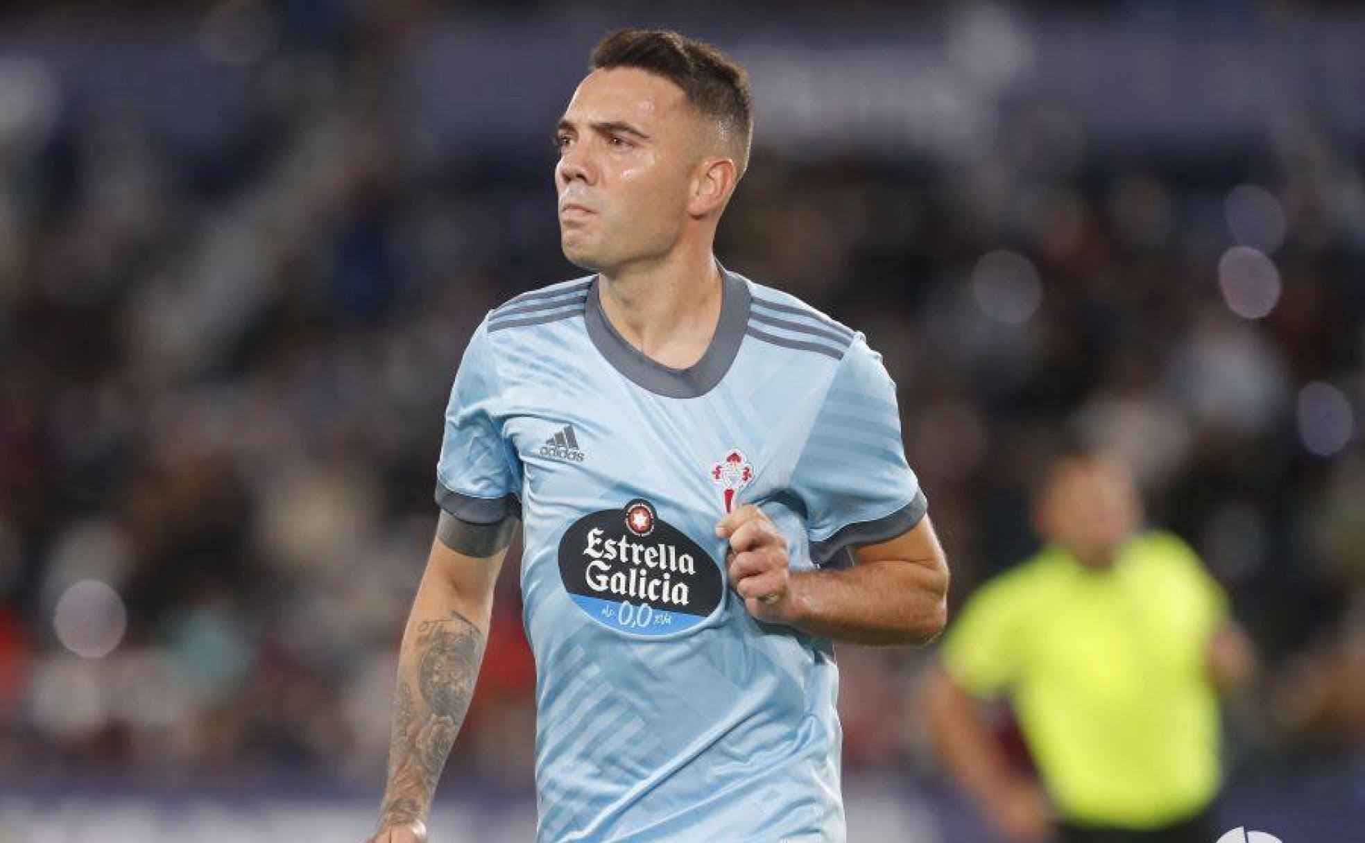 Iago Aspas, baja por sanción en el Celta