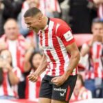 Maroan Sannadi, delantero del Athletic Club, durante una sesión de entrenamiento antes de su operación de menisco.
