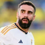 Primer plano de Dani Carvajal con la camiseta del Real Madrid durante un partido de LALIGA 2026