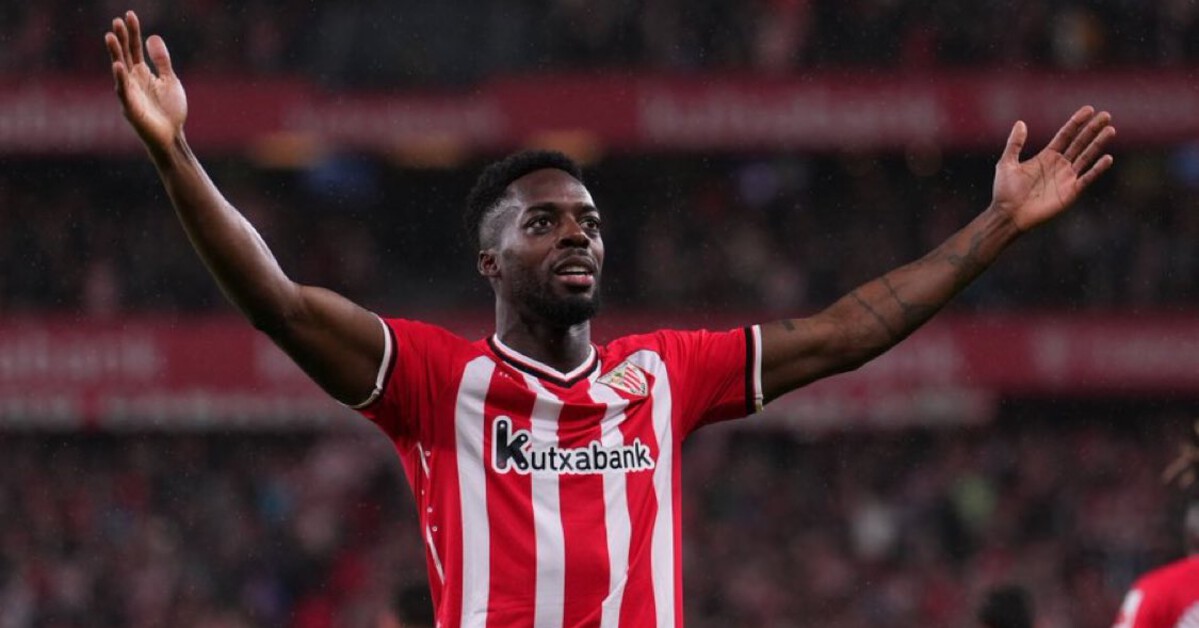 Iñaki Williams delantero del Athletic Club que alcanzará este sábado ante el Girona su partido oficial número 500 con el club rojiblanco convirtiéndose en el octavo jugador en la historia en lograr ese hito