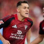 Urko Izeta, delantero del Athletic Club, durante un un partido en Miranda