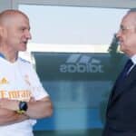 Florentino junto al ex preparador físico y actual performance manager del Madrid , Antonio Pintus.