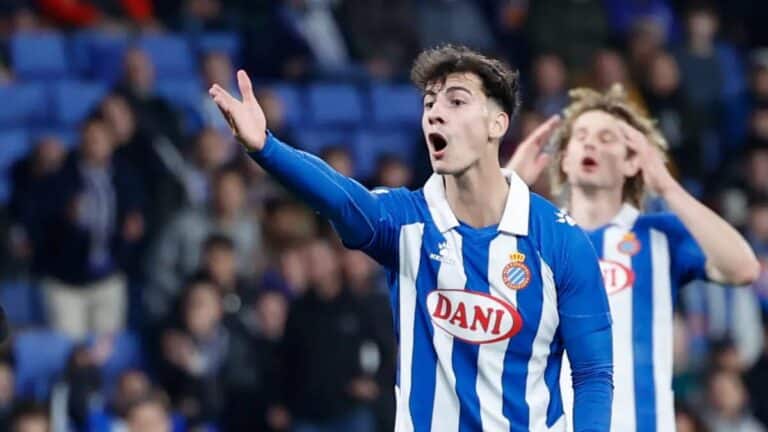Antoniu Roca durante un partido del Espanyol