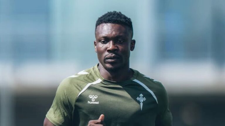 Joseph Aidoo, central del RC Celta, en negociaciones avanzadas para fichar por la SD Huesca ante el interés del Real Zaragoza.
