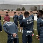 Lucas Pérez en su primer entrenamiento a prueba con el CD Leganés a las órdenes de Igor Oca.