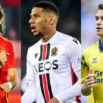 Montaje de Jean-Clair Todibo, Yarek Gasirowski y Mika Mármol, candidatos de Deco para reforzar la defensa del FC Barcelona