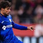 Juan Bernat en su última experiencia con el Getafe. El lateral está libre y el Valencia emerge como una alternativa para su carrera a los 32 años.