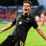 Estanis Pedrola, nuevo refuerzo de UD Las Palmas, celebrando un gol con la Sampdroria