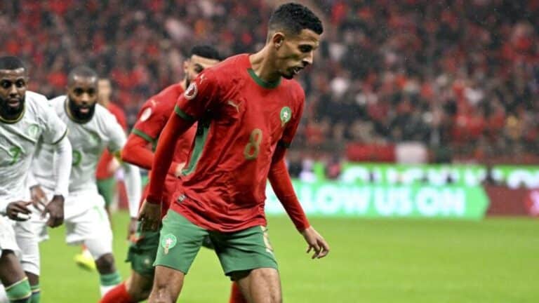 Ounahi con Marruecos en la Copa Africana. El centrocampista está en el radar del Atlético