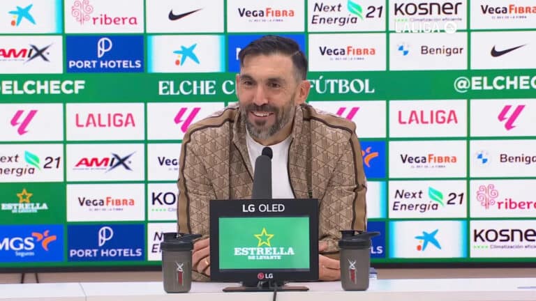 Eder Sarabia, expresó en conferencia de prensa pos victoria ante el Rayo su felicidad por dirigir al Elche