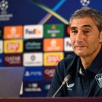 Ernesto Valverde en rueda de prensa analizando la victoria del Athletic Club ante la Atalanta.