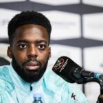 Iñaki Williams, capitán del Athletic Club, durante una comparecencia ante los medios.