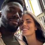 Iñaki Williams y Patricia Morales, felices tras el nacimiento de su primer hijo en Bilbao