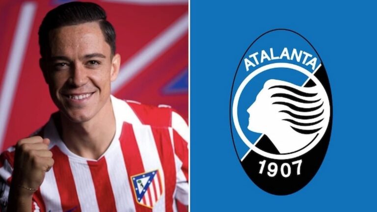 Giacomo Raspadori con la camiseta del Atlético de Madrid y Ademola Lookman con la de la Atalanta