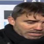 Eduardo Coudet, entrenador del Deportivo Alavés, hablando en rueda de prensa tras ganar al Espanyol