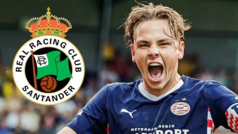 Robin van Duiven celebrando un gol con el filial del PSV Eindhoven