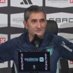 Ernesto Valverde durante la rueda de prensa previa a la semifinal de la Supercopa de España en Arabia Saudí.
