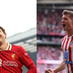 Montaje de Federico Chiesa con la camiseta del Liverpool y Alexander Sorloth con la del Atlético de Madrid, objetivos de la Juventus.