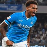 Cyril Ngonge celebra un gol durante su etapa en Italia, ahora cerca del Espanyol.