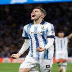 Mikel Goti durante un entrenamiento en Zubieta bajo las órdenes de Pellegrino Matarazzo