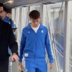 Arda Güler junto a Álvaro Arbeloa llegando a Albacete para el duelo de Copa