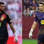 Montaje de Unai Simón y Joan García concentrados antes de la semifinal de la Supercopa en Arabia Saudí