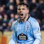 Fran Beltrán durante un partido con el Celta de Vigo, ahora cerca de fichar por el Girona.