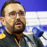 José Bordalás, entrenador del Getafe CF, durante la rueda de prensa previa al partido contra la Real Sociedad.