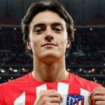 Emiliano Muñoz celebrando un gol con la camiseta del Atlético de San Luis antes de su fichaje por el Atlético de Madrid.