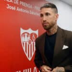 Sergio Ramos en los pasillos del Sánchez Pizjuán
