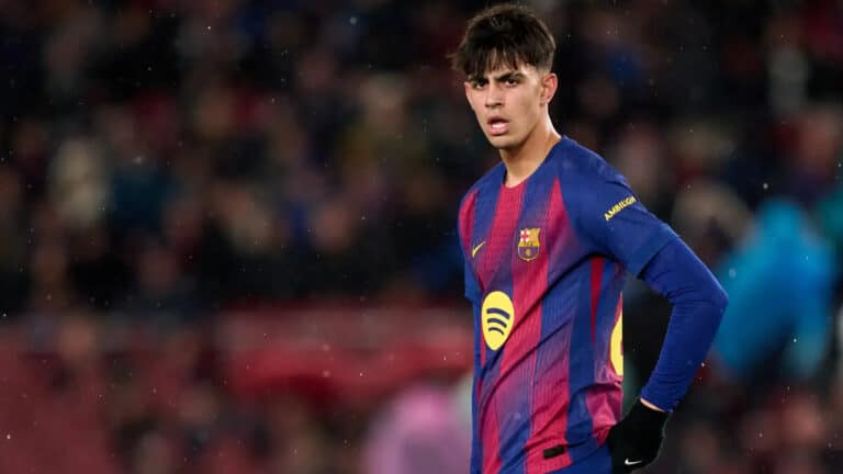 Marc Bernal, centrocampista del FC Barcelona, en el partido frente al Copenhague por Champions