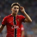 Pablo Torre en un partido con el Real Mallorca en Son Moix.