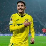 Illias Akhomach celebra un gol con el Villarreal, es pretendido por Getafe y Alavés en enero de 2026.