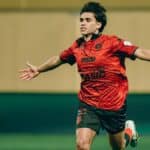 Ramiro Enrique celebrando un gol con su equipo en Arabia Saudita.