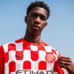 Yáser Asprilla, extremo del Girona, objetivo prioritario del RCD Mallorca en el mercado de enero de 2026.