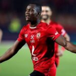 Aliou Dieng celebrando un gol con el Ahly SC antes de su posible llegada al Valencia CF.