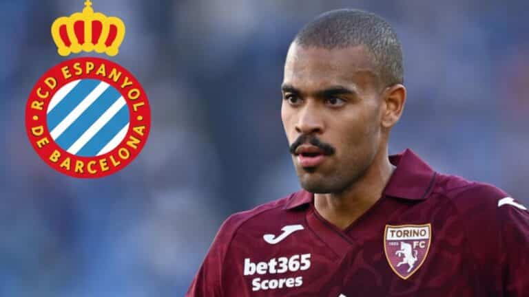 Cyril Ngonge jugando con el Torino durante su etapa en la Serie A italiana.