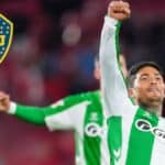 Ezequiel Chimy Ávila celebrando un gol con el Real Betis en el Benito Villamarín.