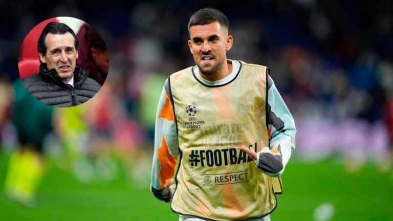 Dani Ceballos durante un calentamiento con el Real Madrid en el Santiago Bernabéu.