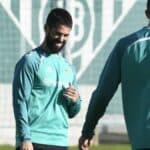 Isco Alarcón en un entrenamiento con el Betis